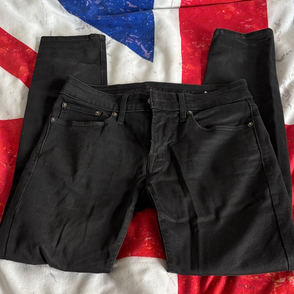 American Eagle Black Flex Skinny Jeans